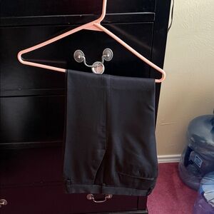 Haggar Straight Fit Dress Pants in Black and Gray Waistband